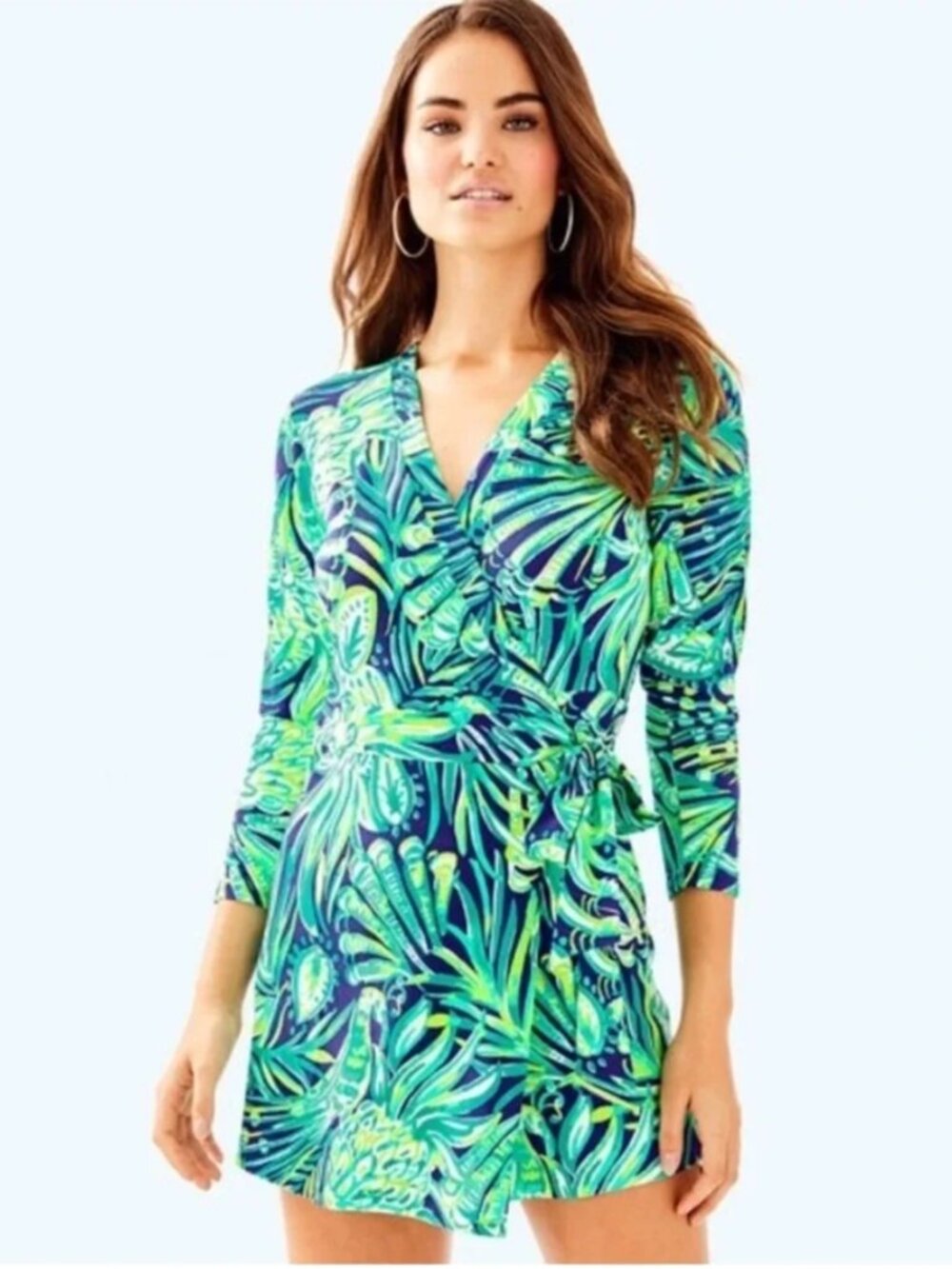 *Lilly Pulitzer* Karlie Wrap Romper "Party Like A Flock Star" - size XS